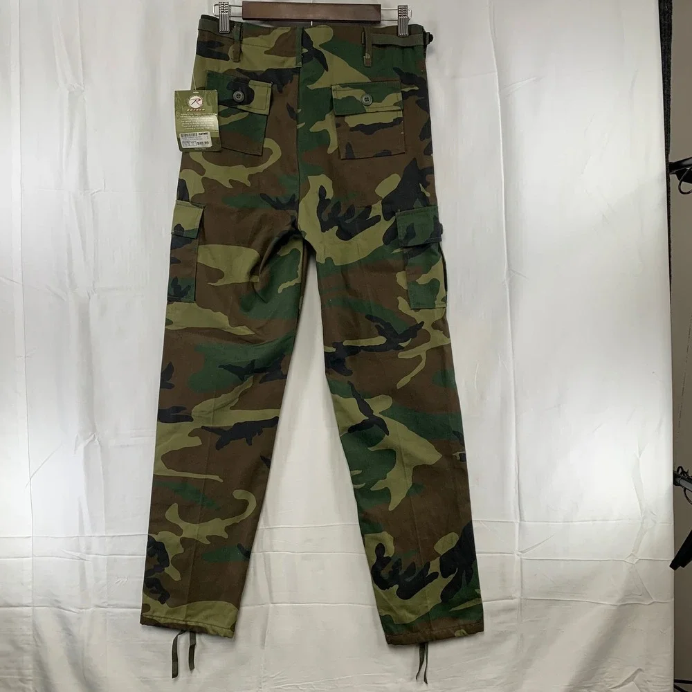 Rothco‎ BDU Cargo Pants Kids Size 18 Green Woodland Camo Fatigues NWT